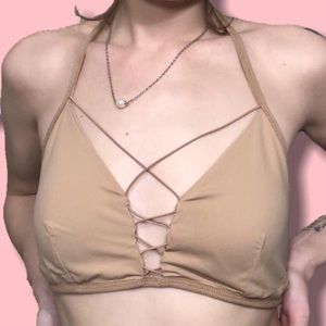 Nude boho style bralette / cami top